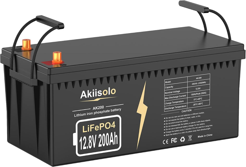 12V 200Ah Lithium Battery LiFePO4 Deep Cycle Battery, Up to 8000+ Cycles Rechargeable Batteries With Built-in 200A BMS, 12 Volt Lithium Batteries for RV, Trolling Motors, Solar System and More