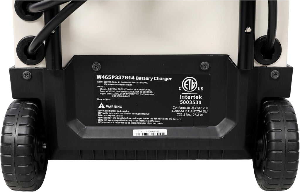 Smart Battery Charger and Maintainer, 6V and 12V 250 Amp, Fully Automatic Trickle Charger for Cars, Trucks, Motorcycles, Lawnmowers with Battery Desulfation Function, ETL Certified