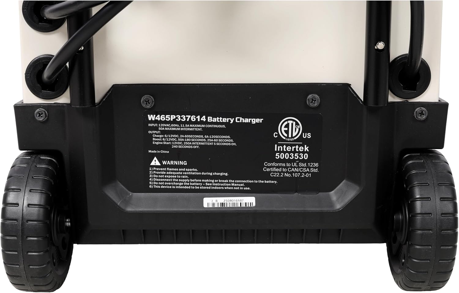 Smart Battery Charger and Maintainer, 6V and 12V 250 Amp, Fully Automatic Trickle Charger for Cars, Trucks, Motorcycles, Lawnmowers with Battery Desulfation Function, ETL Certified