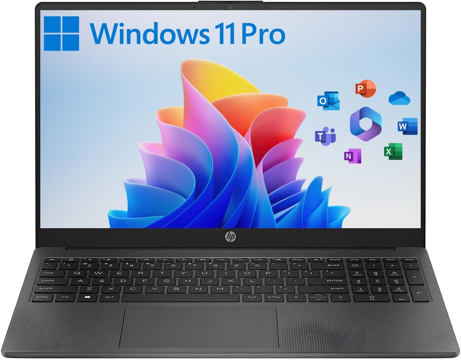 HP New 15.6 inch Laptop, High-Performance AMD Ryzen 5 7530U Processor (Beats i7-1165G7),15.6'' FHD Display, 16GB RAM, 1TB SSD, Ethernet & SD Card, Windows 11 Pro with Microsoft Office 365, No Mouse