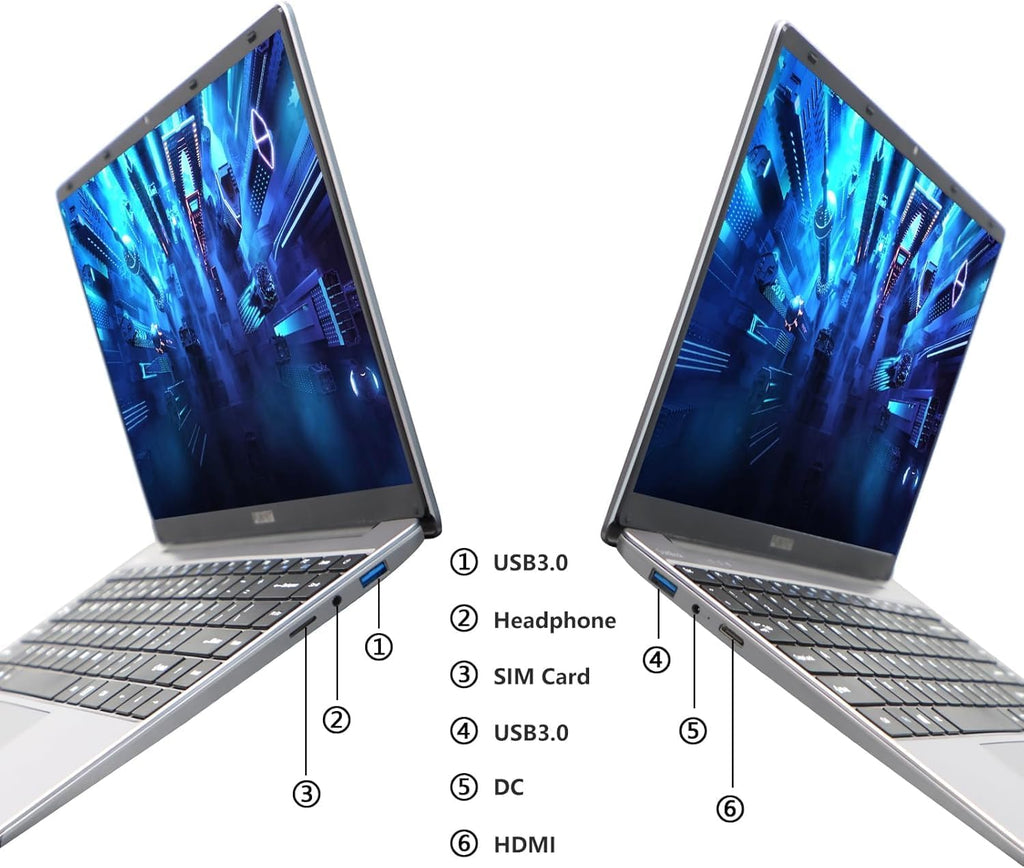 FUNYET Laptop Computer, Gaming Laptops 2026, 14 Inch Lap Top PC Windows 11 Pro, 16GB RAM 512GB SSD, Intel N5095 Processor(up to 2.9 GHz), Office 365, for Business and Students, 2-Year Warranty