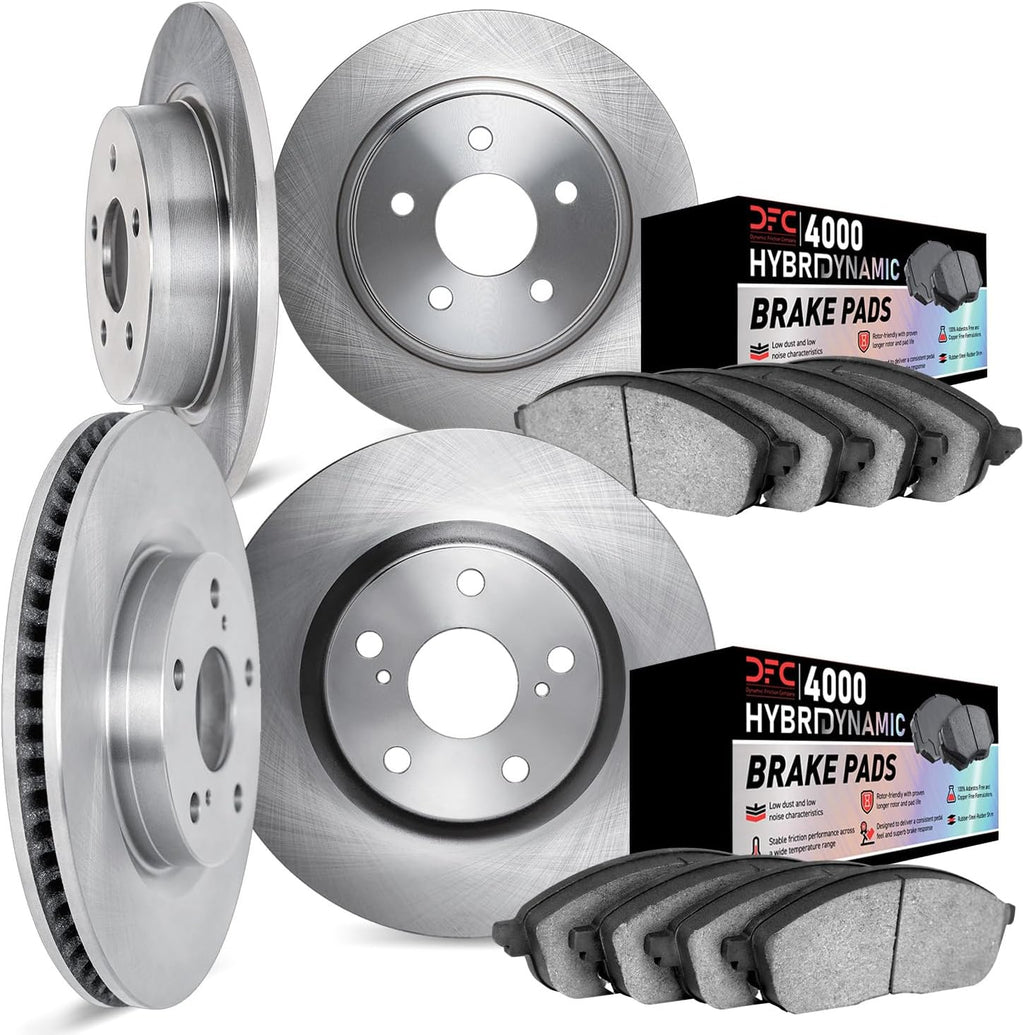 Dynamic Friction Company Brake Kit For 2009-2014 Hyundai Sonata; 2013-2016 Kia Optima| Front and Rear 4000 HybriDynamic Brake Pads and Rotors Kit