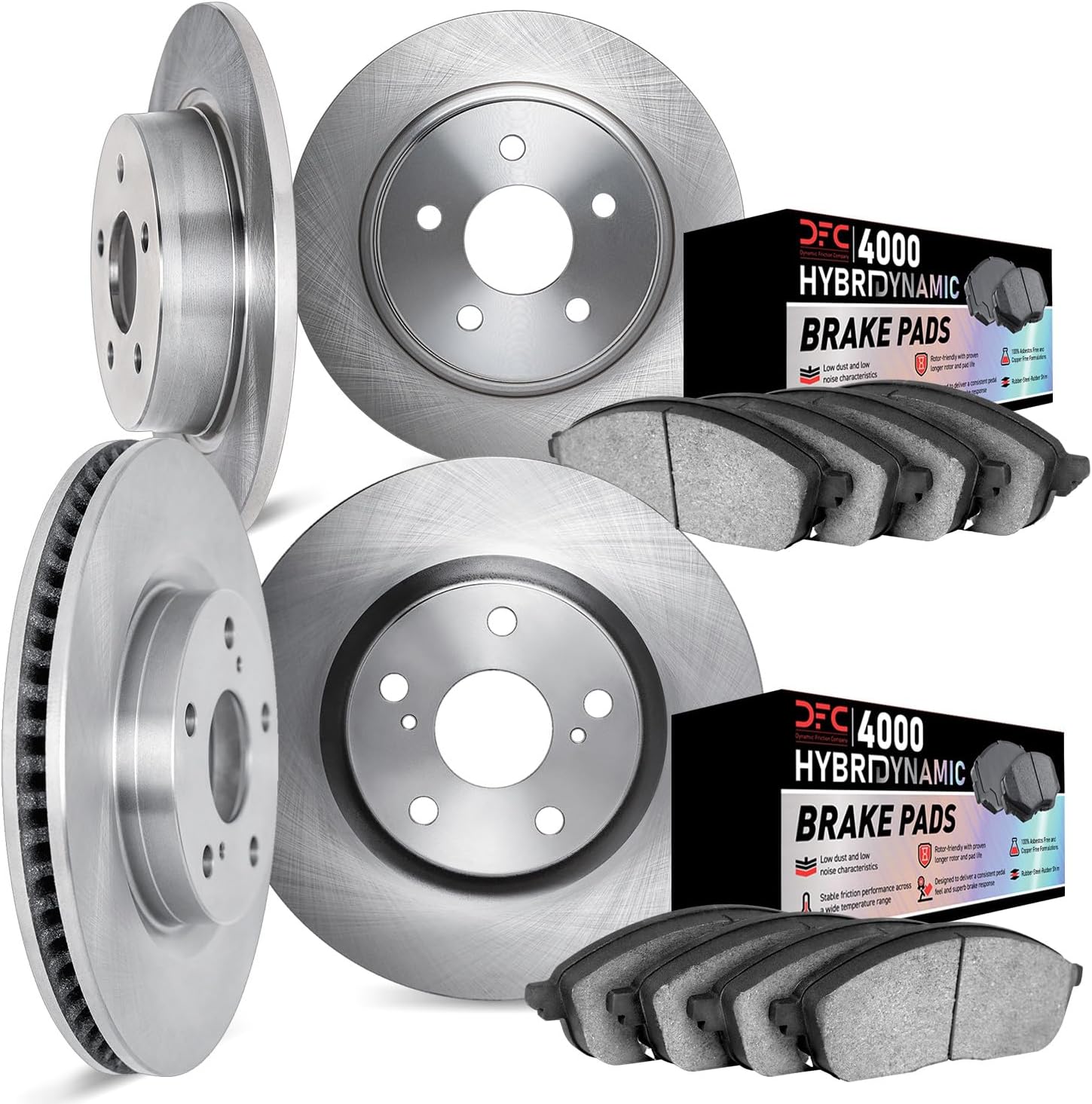 Dynamic Friction Company Brake Kit For 2009-2014 Hyundai Sonata; 2013-2016 Kia Optima| Front and Rear 4000 HybriDynamic Brake Pads and Rotors Kit