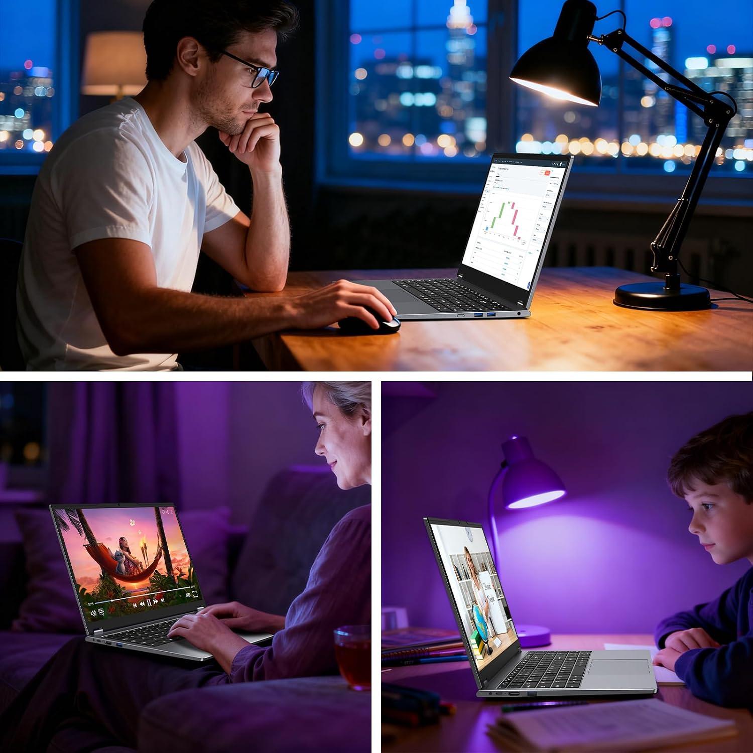 15.6' 2-in-1 Laptop/Tablet with 120Hz Incell Touchscreen,AMD Ryzen 5 7430U (6-Core up to 4.0GHz),16GB RAM 512GB SSD,360° Flip,FHD,Win 11,Backlit Keyboard for Creative Work,Business & Student