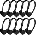 Maeline Classroom Headphones Bulk 50 Pack – 3.5mm Wired School & Office Headphones No Microphone, Student Headphones for Testing, Training, Library, Hotel, Healthcare Use – Black