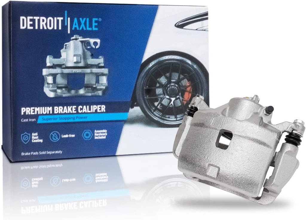 Detroit Axle - Front Brake Kit for Honda CR-V Element Drilled Slotted Disc Rotors Right Brake Caliper w/Bracket Replacement : 11.10 inch Front Rotor