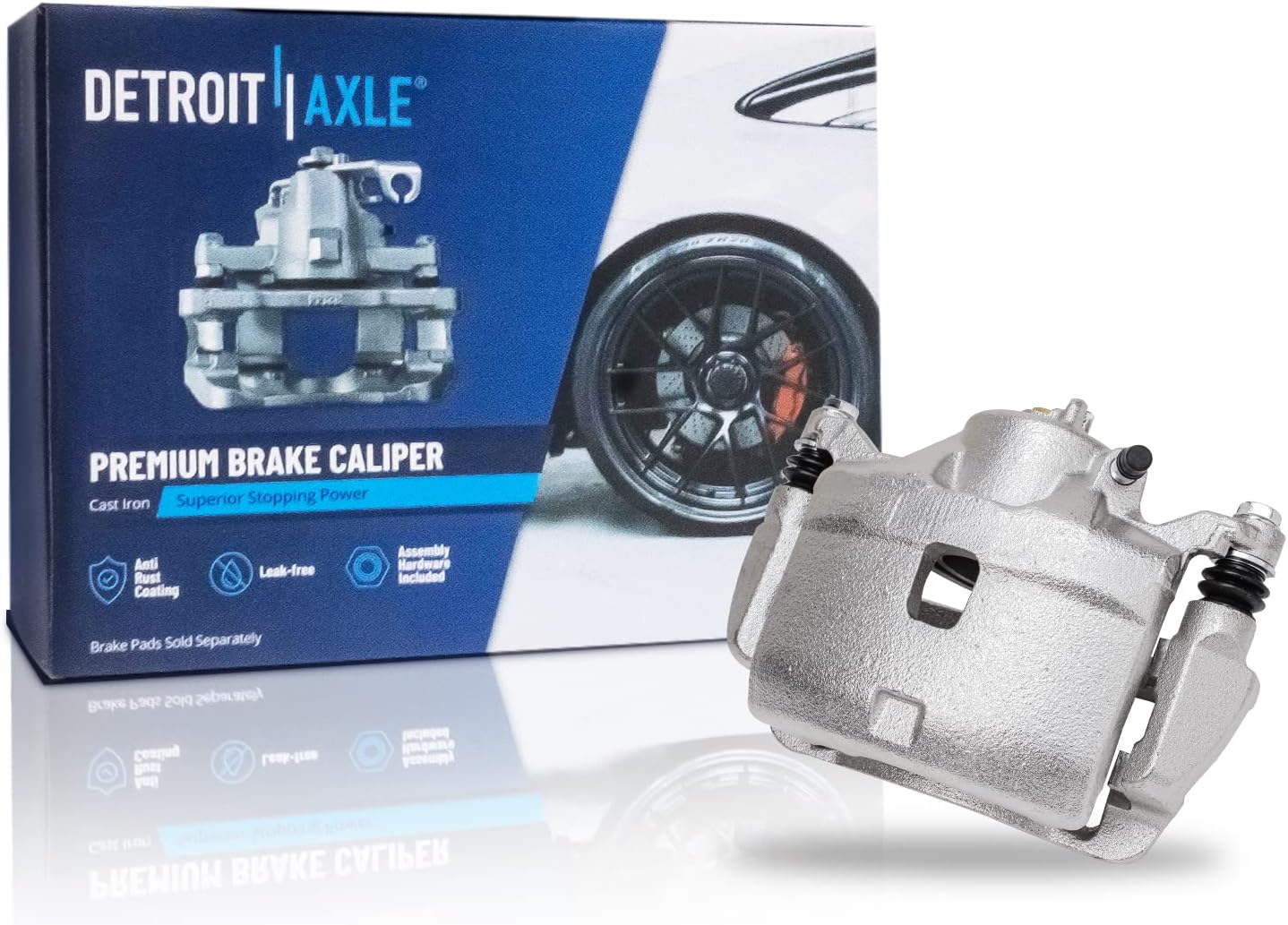Detroit Axle - Front Brake Kit for Honda CR-V Element Drilled Slotted Disc Rotors Right Brake Caliper w/Bracket Replacement : 11.10 inch Front Rotor