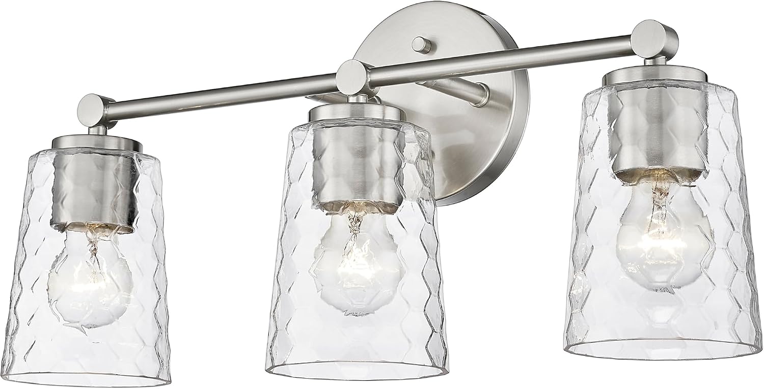 ML Lighting Ashli 3-Light Vanity Brushed Nickel