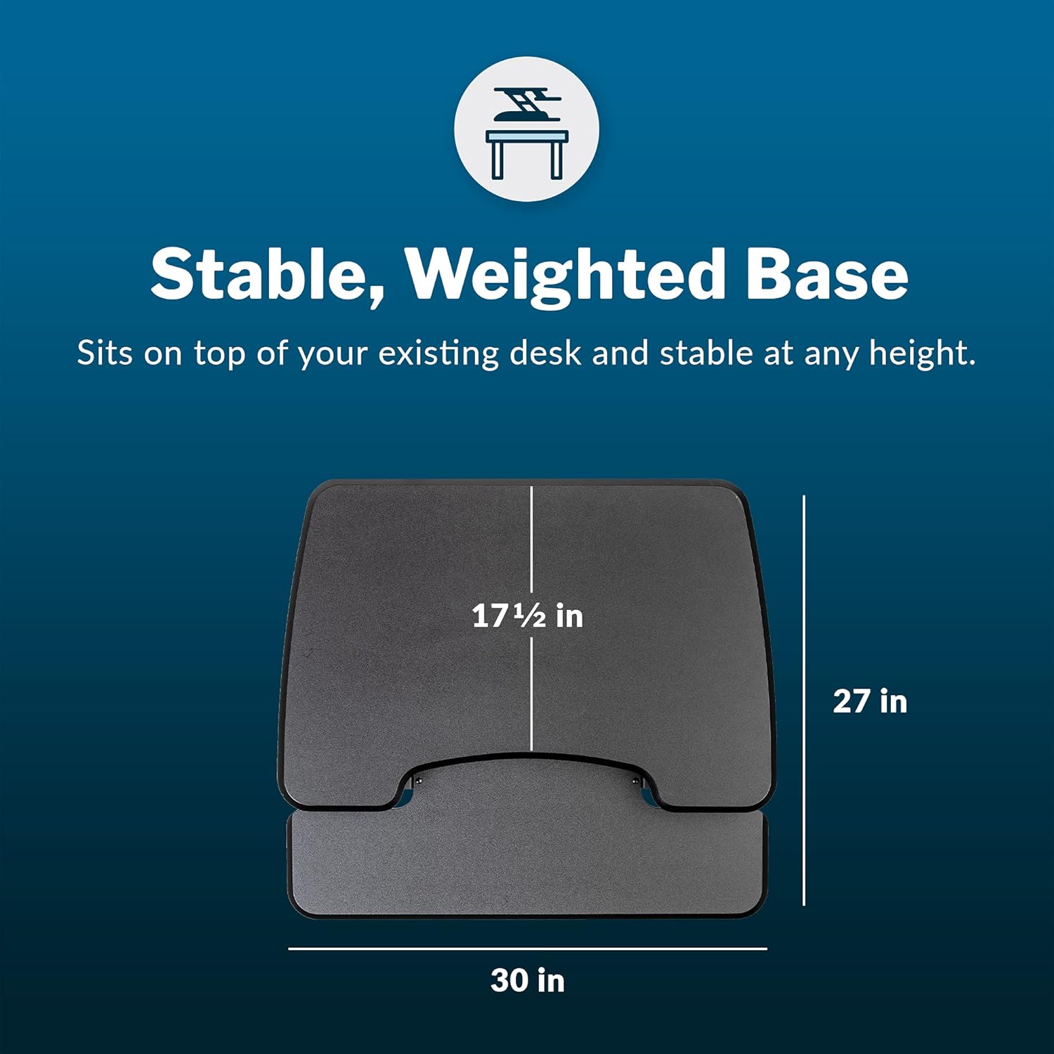 Vari - VariDesk Essential 30 - Two-Tier Standing Desk Converter for Home Office - Adjustable Sit Stand Desk with 11 Height Settings - Standing Desk Riser for Monitor & Accessories - 30' Wide, Black