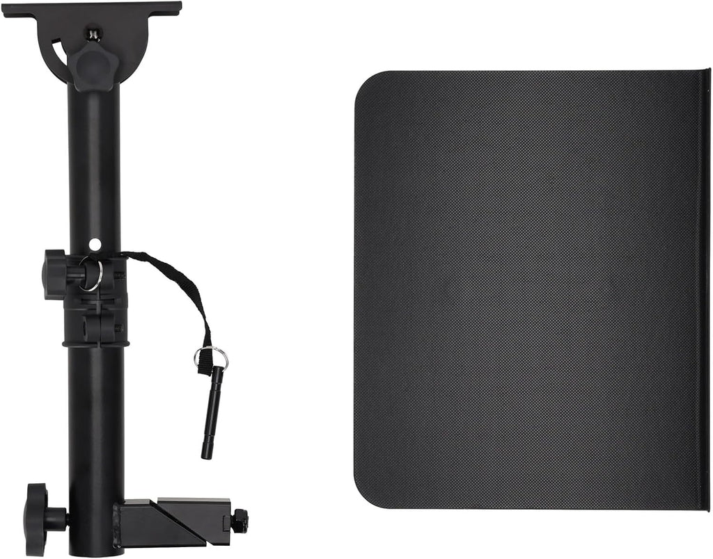 Rockville Z40W Bundle: Z-Style Pro Keyboard Stand with Lockable Wheels and Travel Bag, ZLS Laptop Stand Attachment with 12-in x 9.5-in Steel Tray, Adjustable Height & Tilt, 2-items
