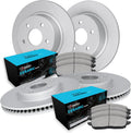 R1 Concepts Front and Rear Brake Kit Fits 2016-2017 Mercedes-Benz GLE300d, GLE400; 2016-2018 Mercedes-Benz GLE350| Ceramic Brake Pads and Blank Brake Rotors| 13.0' Front & 12.8' Rear