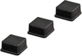 Bumper Specialties Self Adhesive Bumper Feet 0.780' x 0.380' (19.8mm x 9.7mm) Black Square Polyurethane Pads for Industrial Surface Protection, 2,000 Pieces per Box, BS04