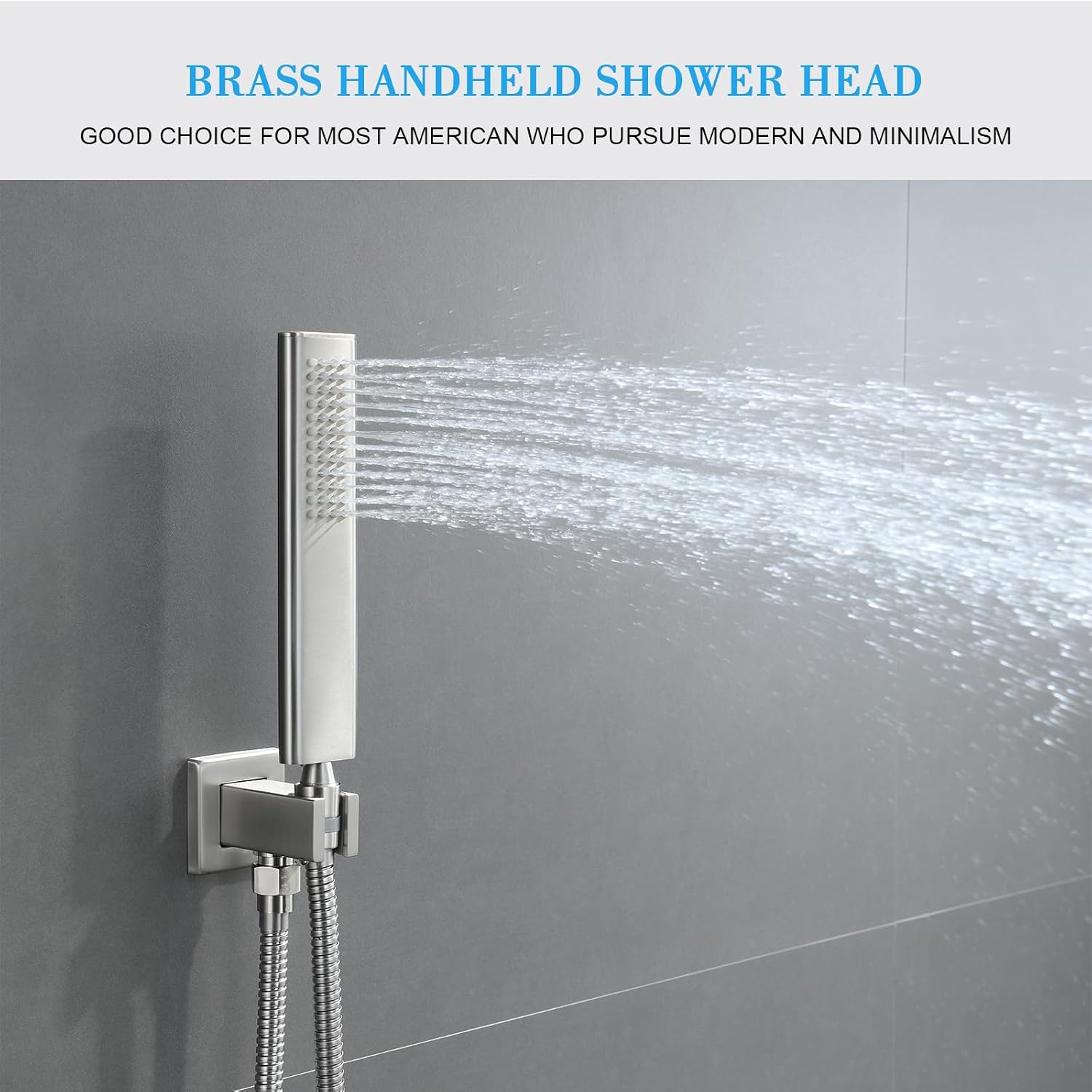 Shower Faucet Set, Brushed Nickel Shower System with Rain Shower and Handheld Bathroom Rainfall Ceiling 12 Inch Shower Set with Valve