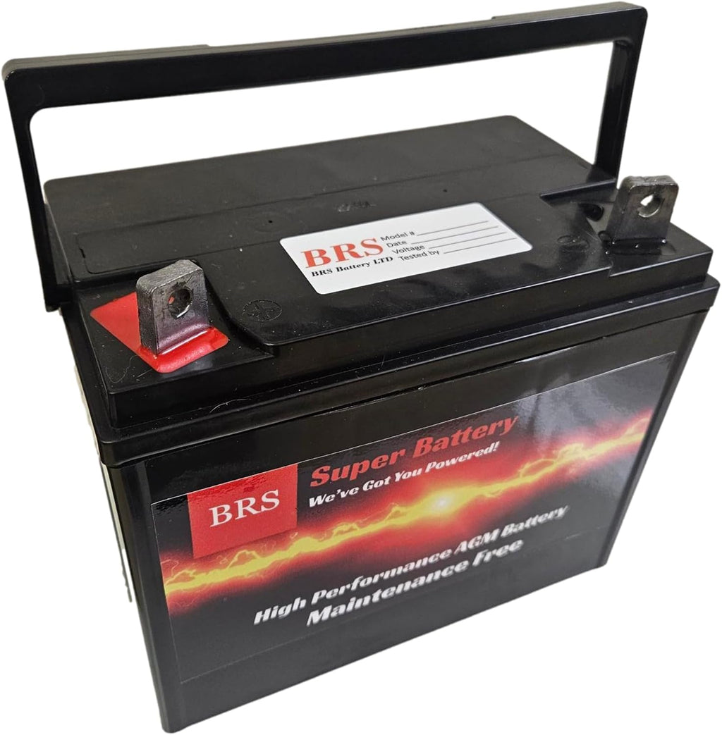 BRS U1 AGM Battery, 12V 300 CCA – Group U1 Lawn Tractor, Mower, Generator, UTV, ATV, Ride-On | Sealed, Maintenance-Free, Vibration Resistant, Long-Lasting, Cold-Weather Ready, Arrives Fully Charged