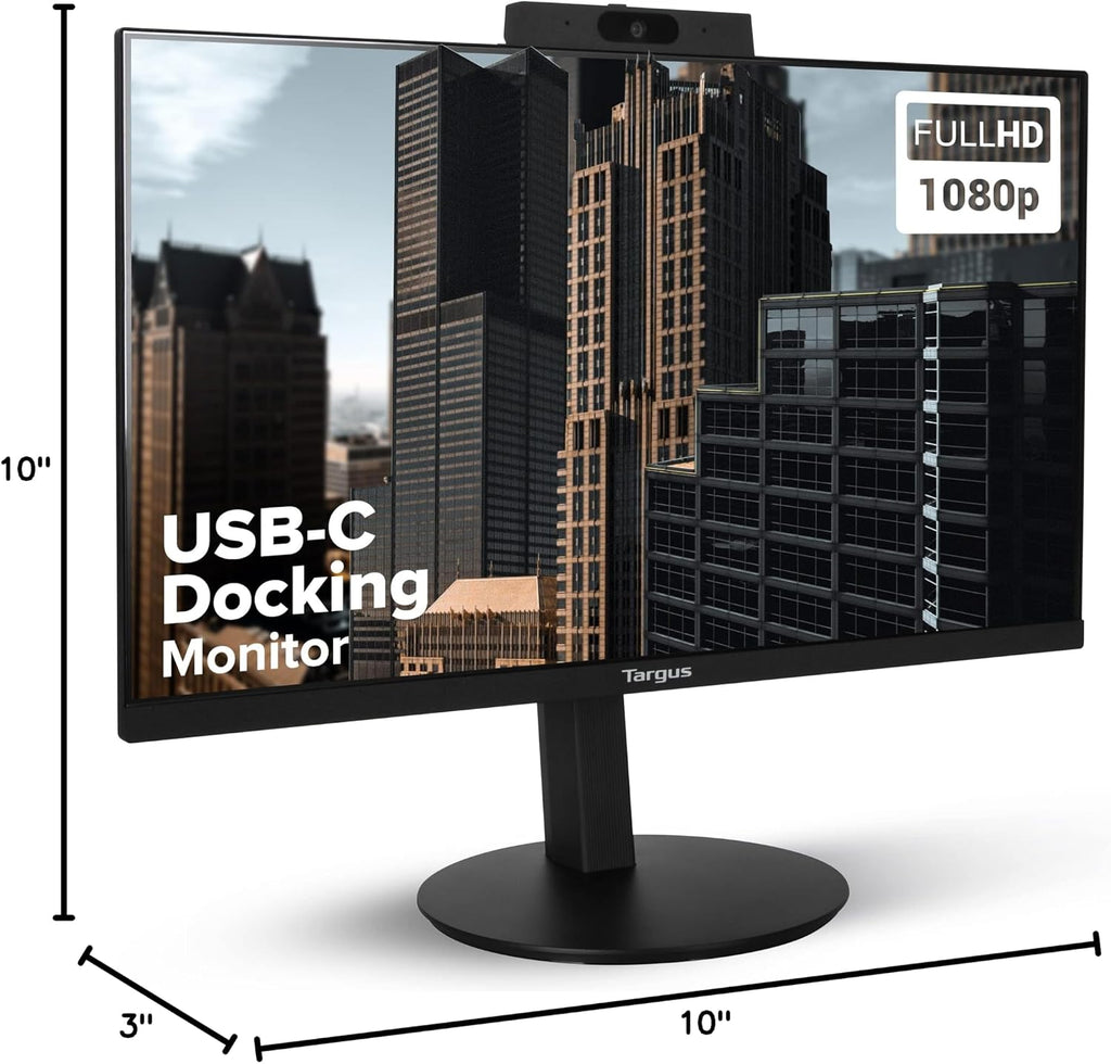Targus 24-inch USB-C Docking Computer Monitor w/ 100W PD, Adjustable Height Mac PC Monitor 360 Degree Rotating 24 inch Monitor Gaming Monitor w/Dock, Dual Monitor Compatible w/DM4240SUSZ (DM4240PUSZ)
