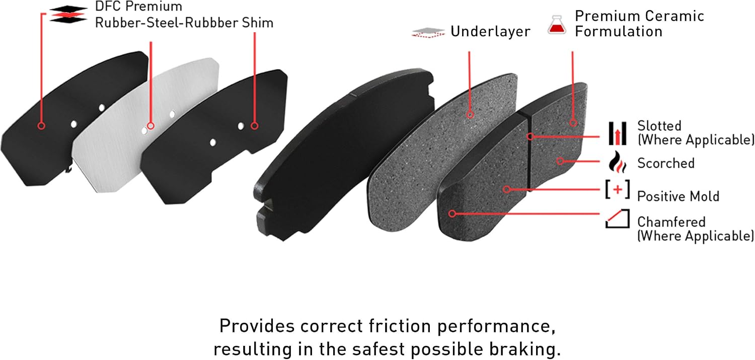 Dynamic Friction Company Front Brakes and Rotors| Automotive Replacement Brake Kits| Front 3000 Ceramic Brake Pads and Rotors Kit| Fits 2009-2016 Audi A4, 2009-2015 Audi A5