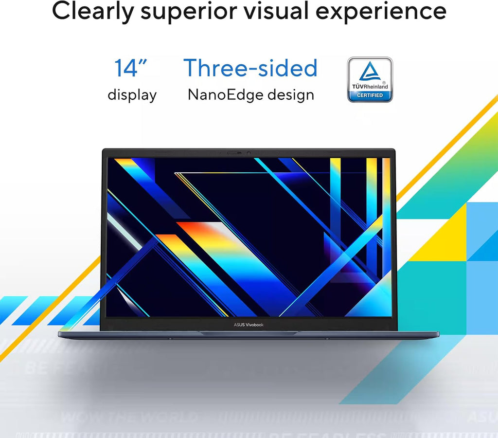 ASUS Vivobook 14' FHD Laptop, Windows 11 Pro, Lifetime MS Office, Intel Core i3-1315U, 24GB RAM+512GB PCIe SSD, Sleek & Lightweight, w/Accessories, All-Day Performance for Student, Home & Work
