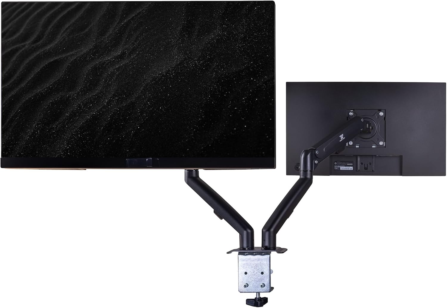 acer 24' Vero FHD IPS Monitor with 4 ms Response Time, Anti-Glare, Adaptive Sync, Integrated Speakers, VESA Mount (100mm) & DKZ Hub, Black Color 2 Pack & ErgoFlexy Dual Monitor Mount