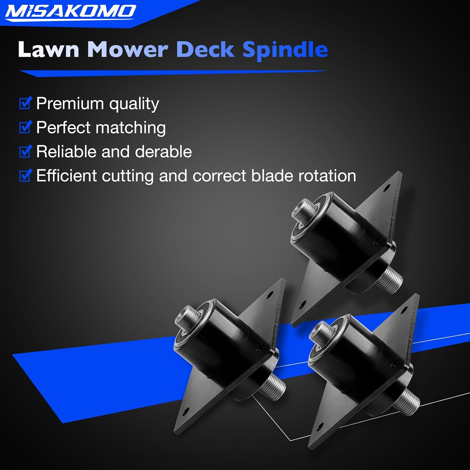 3 PCS Lawn Mower Blade Drive Spindle Compatible with Swisher ZT-2250 Zero Turn Mowers Replace Swisher 9018 285-790