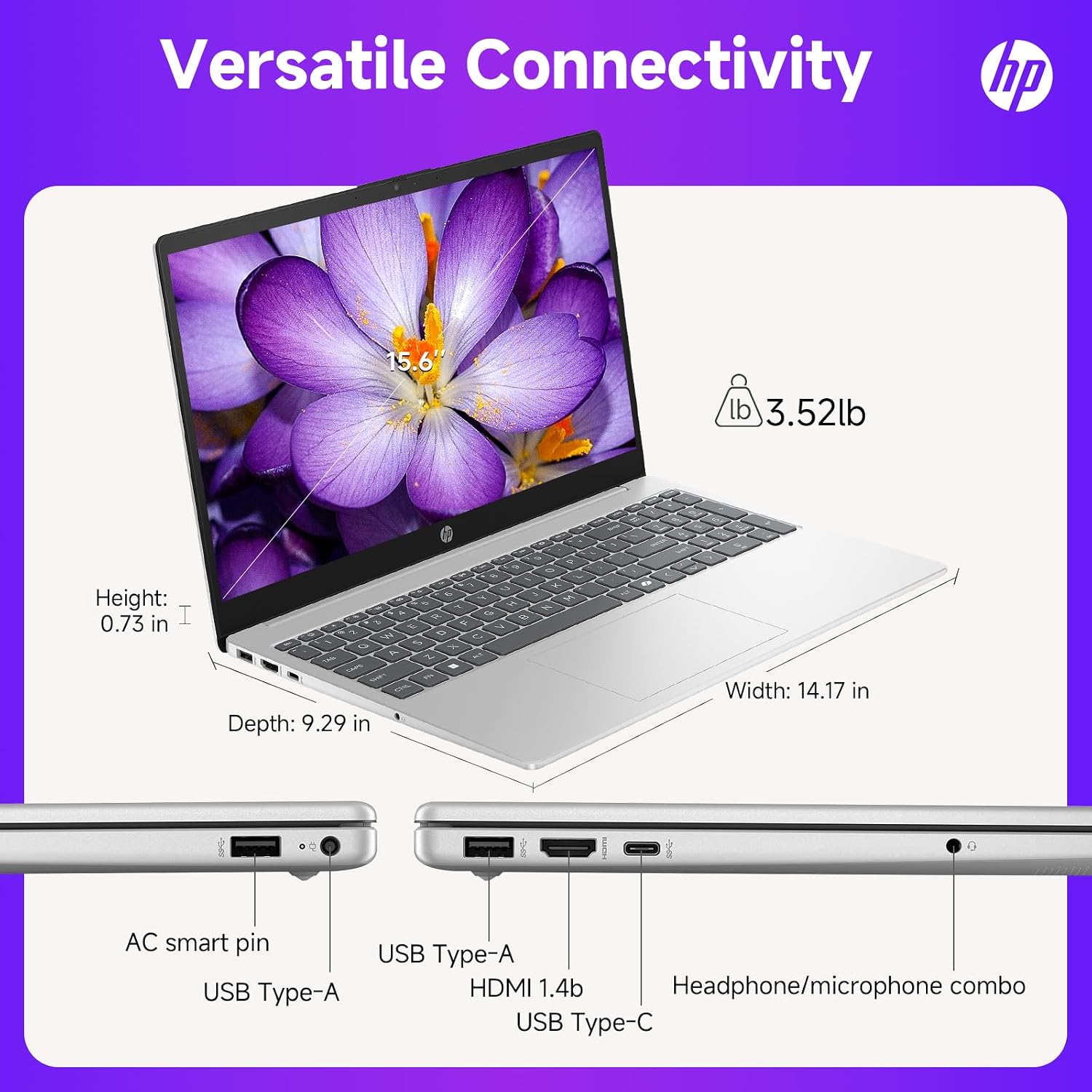 HP 15.6 Touchscreen Business Laptop, Intel 13th Gen i7-1355U(Up to 5.0GHz), 15.6' Anti-Glare FHD, 32 GB RAM, 1 TB SSD, Copilot AI, Wi-Fi 6, Fast Charge, Windows 11 Pro, w/Accessories