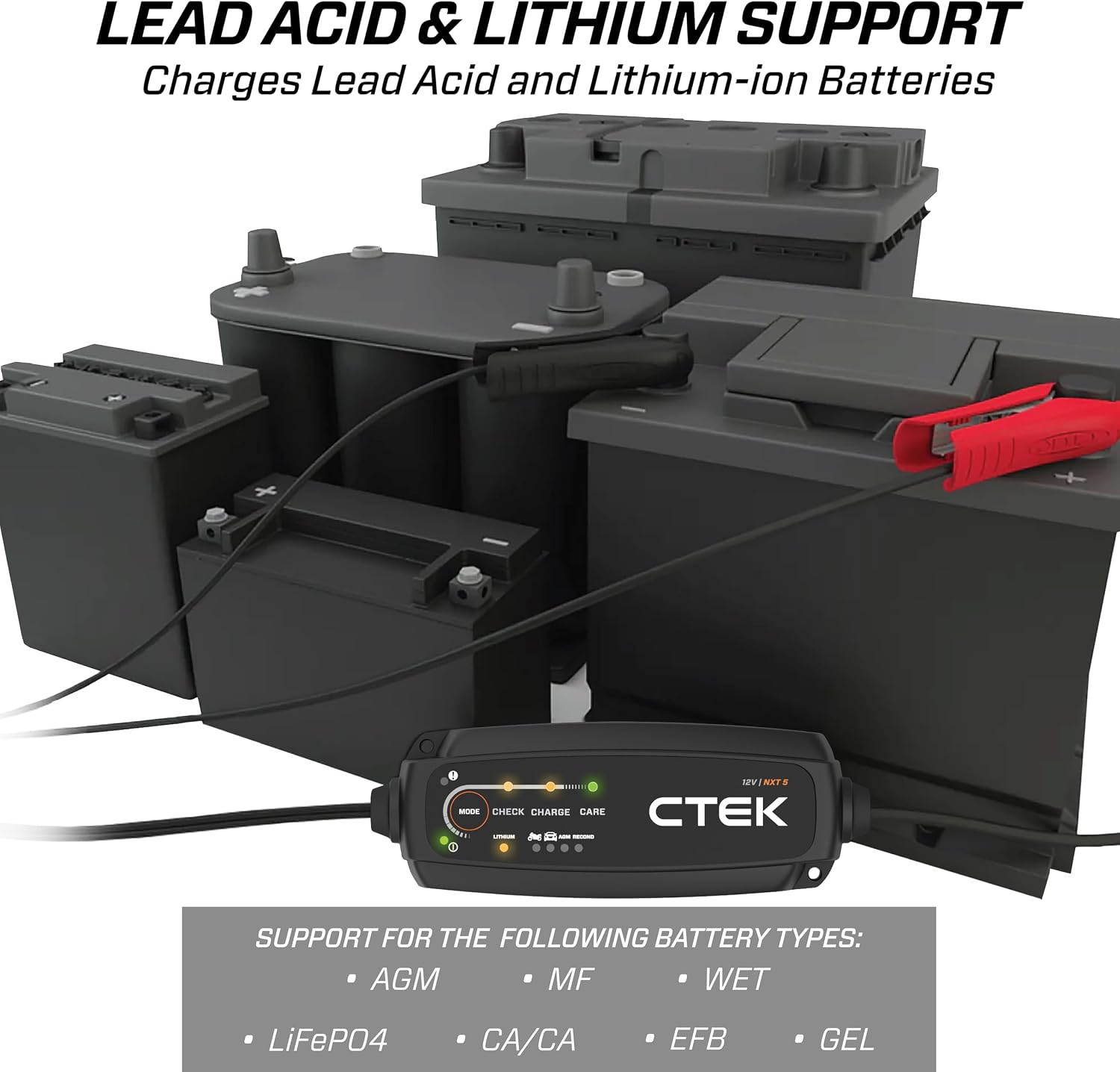 CTEK 40-658 NXT 5 Fully Automatic 4.3 amp Battery Charger and Maintainer 12V