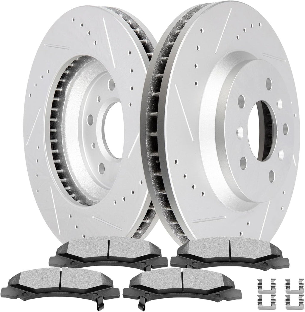 SCITOO Brake Kit Front Brake Rotors and Ceramic Brake Pads fit for 2006-2011 for Buick Lucerne,2006-2013 for Chevrolet Impala,2006-2007 for Chevrolet Monte Carlo