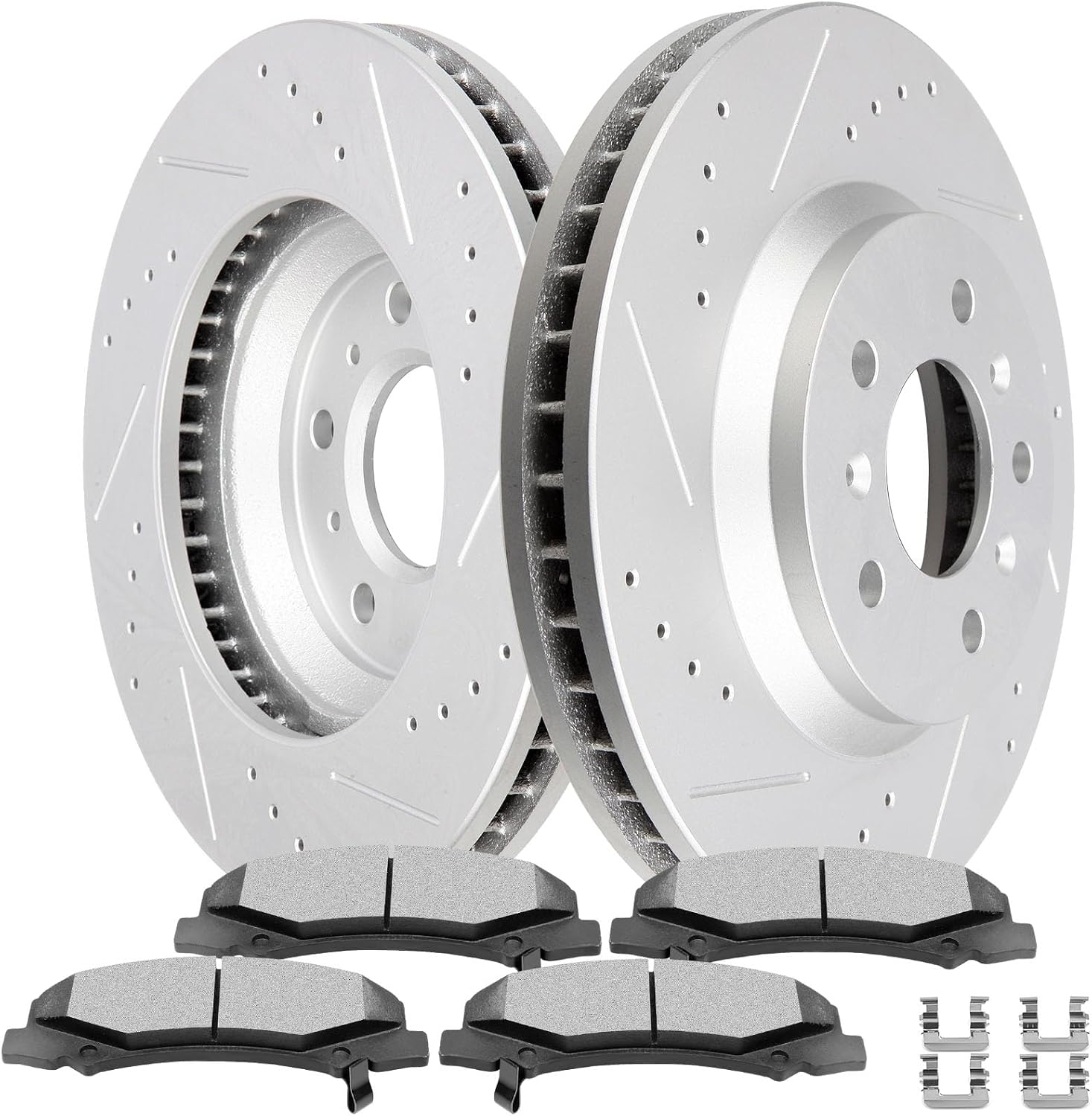 SCITOO Brake Kit Front Brake Rotors and Ceramic Brake Pads fit for 2006-2011 for Buick Lucerne,2006-2013 for Chevrolet Impala,2006-2007 for Chevrolet Monte Carlo
