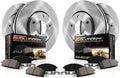 PowerStop Front and Rear Brake Kit for Dodge Charger 2006-14 | Dodge Magnum 2006-08 - Z17 Ceramic Brake Pads & Disc Rotors Replacement, KOE5457