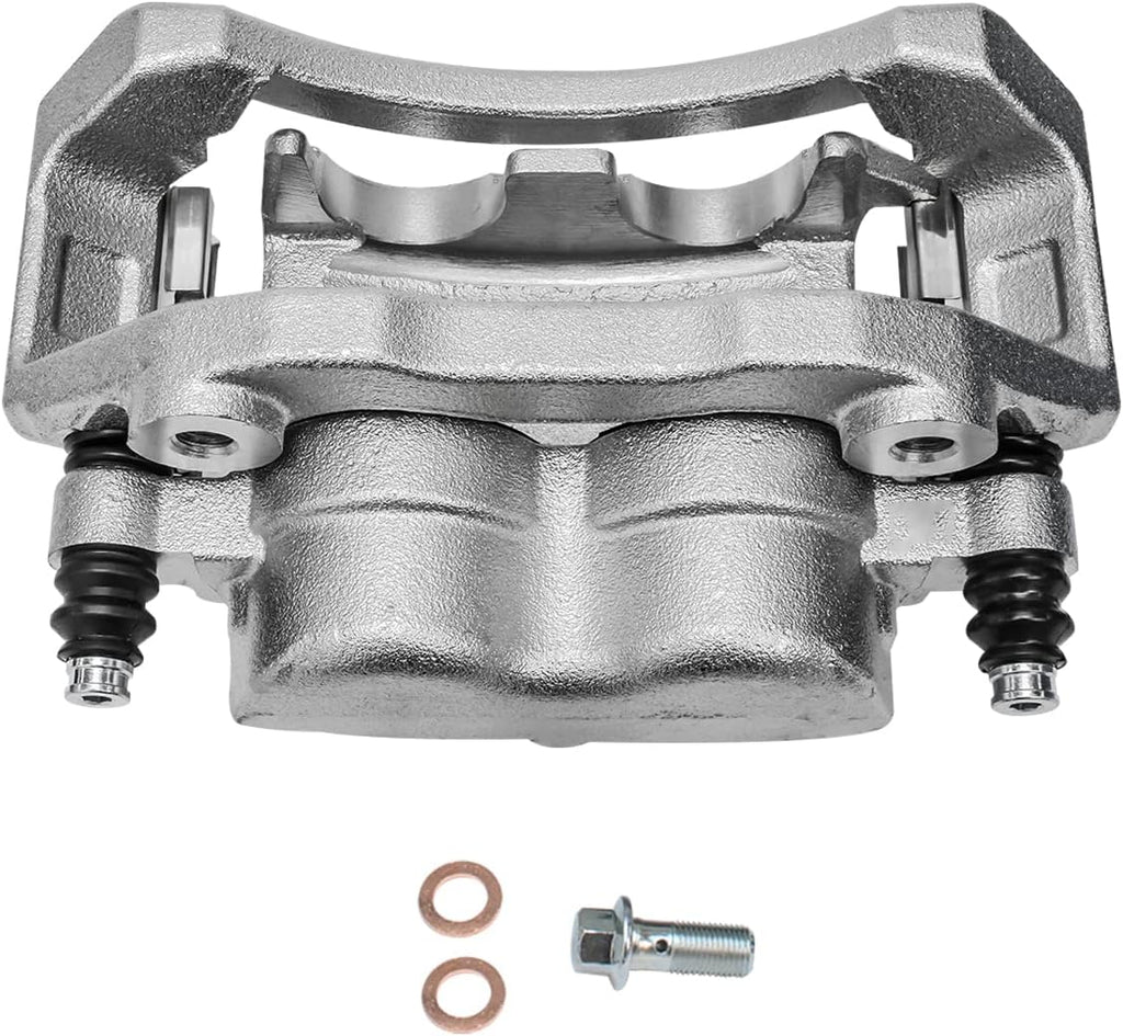Detroit Axle - Front Brake Kit for 2002-2005 Dodge Ram 1500 2005-2006 Durango Disc Caliper w/Bracket Ceramic Pads w/Hardware Replacement