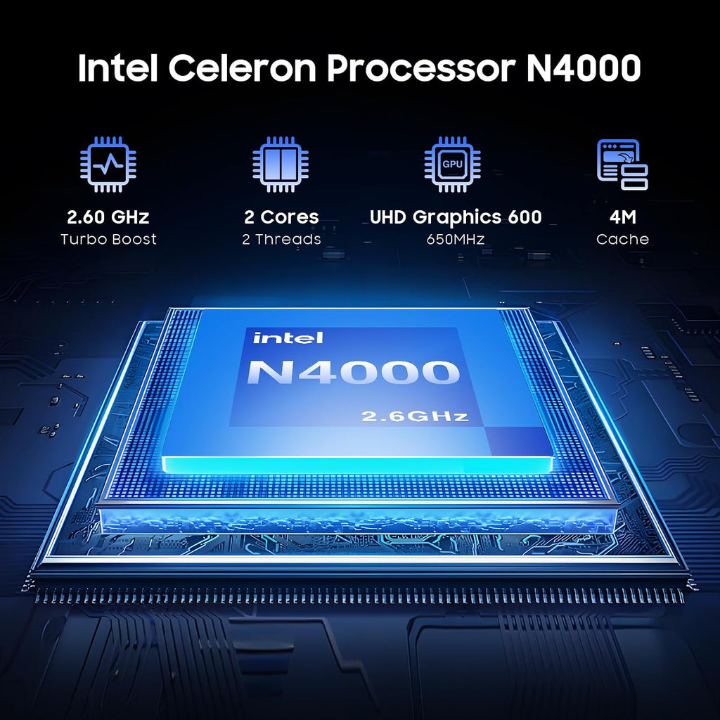 AE86 15.6' Laptop, Celeron N4000, 8GB RAM 256GB SSD, Full HD 1080P Display, Dual-Band WiFi, Mini HDMI, Lightweight Slim Silver Notebook for Business, School, Home