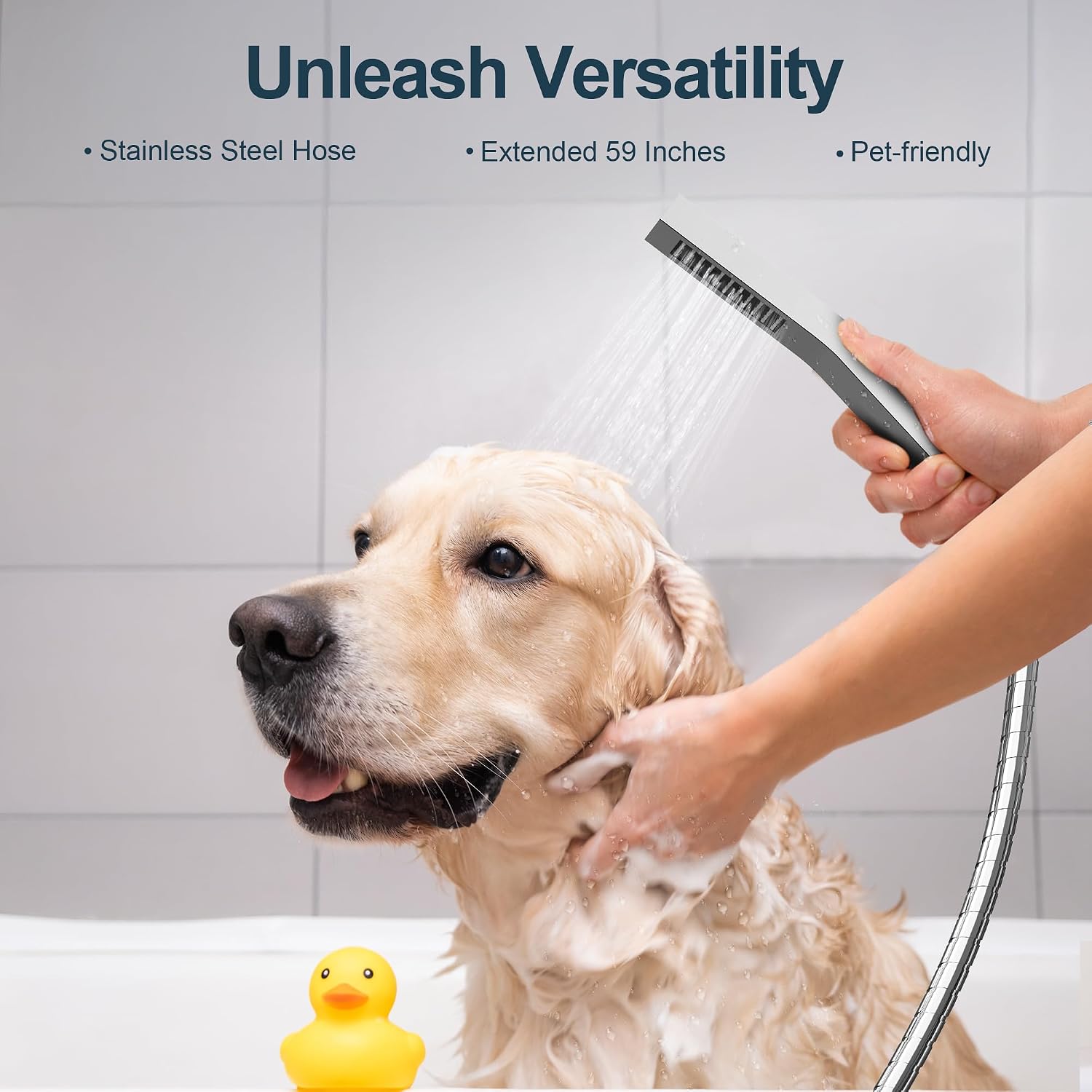 10' Shower Faucet Set with Valve, Wall Mounted Shower Head with High Pressure Handheld Sprayer & Slide Bar, Polished Chrome
