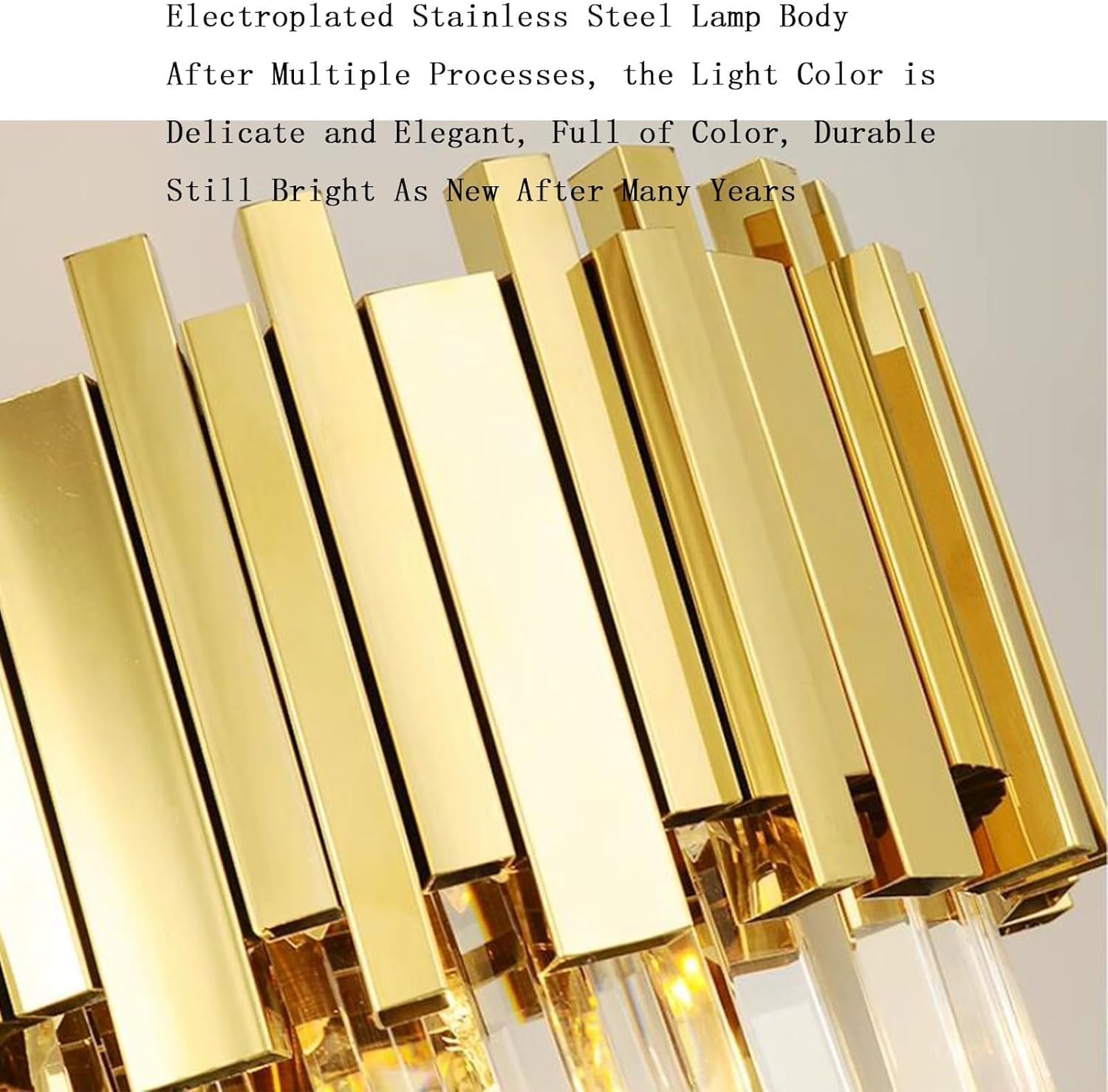 Wall Lighting Fixtures Light Luxury Crystal Wall Light Modern Elegant Gold Wall Sconce Wrought Iron Wall Lamp Fixtures Compatible with Bedroom Bedside Bar Living Room Bathroom
