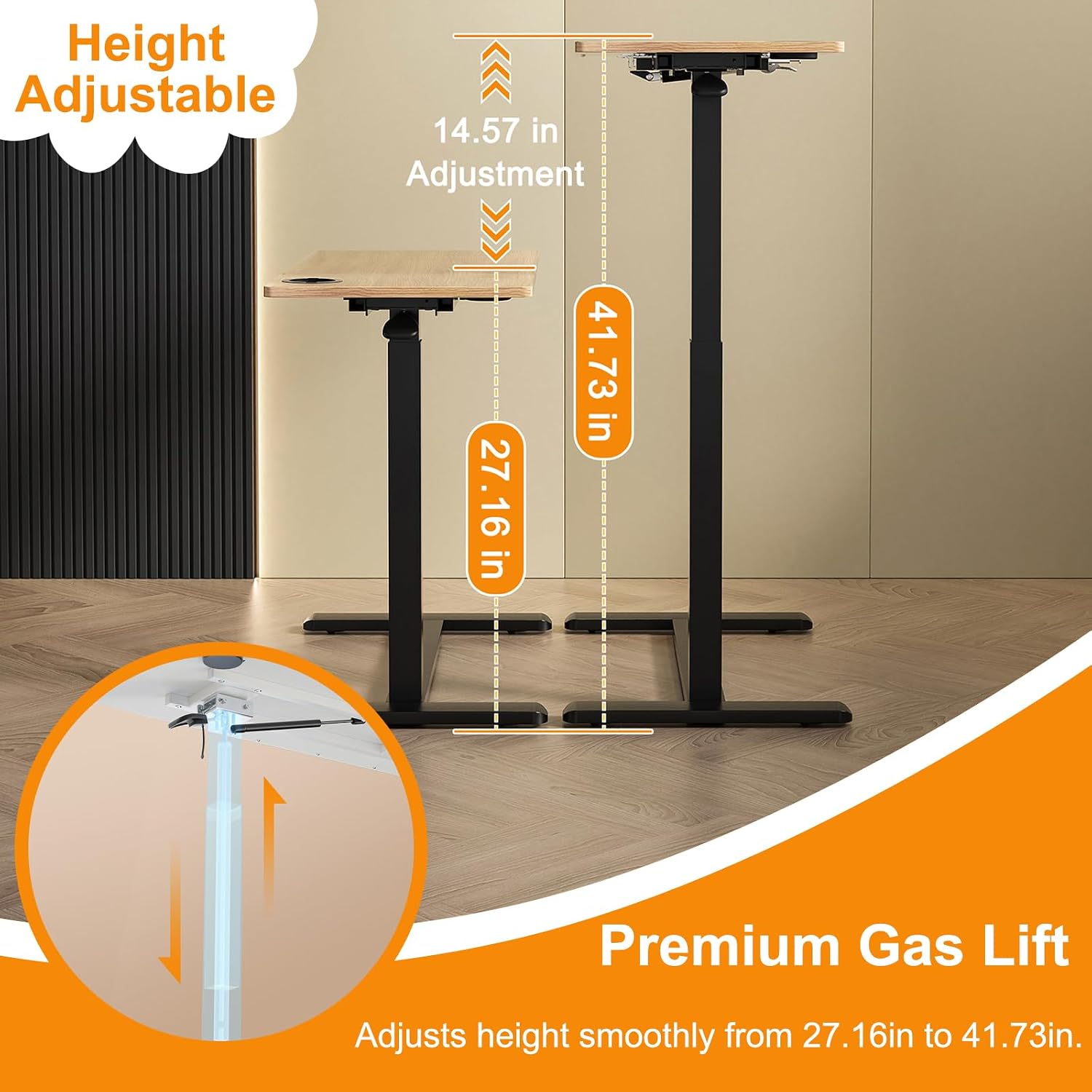 Ytaoka Height Adjustable Standing Desk with Wheels Foldable Standing Desk Mobile Tilting Laptop Desk Rolling Overbed Table for Home Office Bedroom Living Room