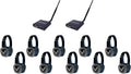 VocoPro SILENT-DISCO-PRO-210 PRO Long-Range Silent Disco/Event Package with Two Transmitters and Ten Headphone Over Ear Receivers