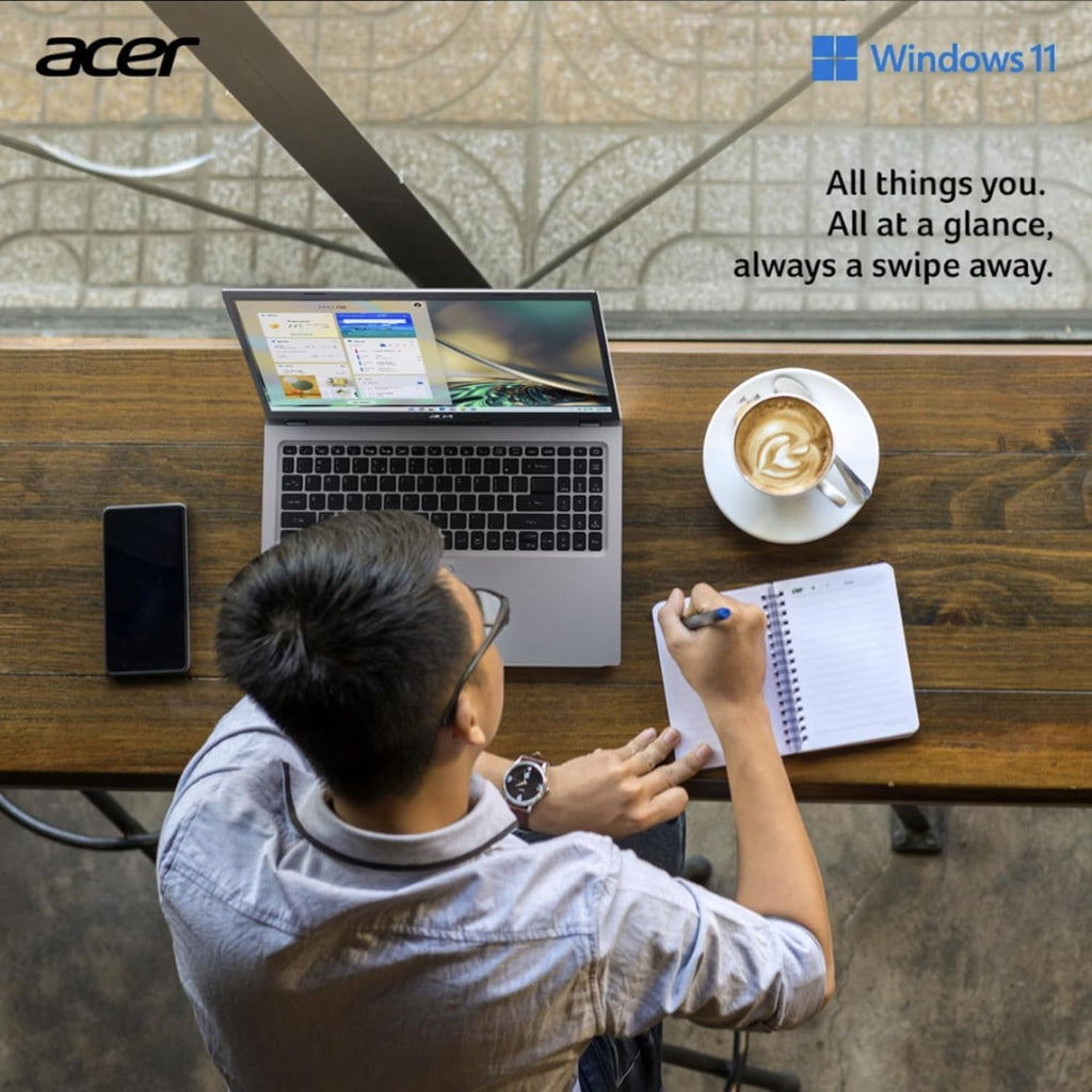 acer Aspire 3 Slim Laptop with Office 365 for The Web - Backlit Keyboard - Intel Core I3-1305U Processor - 32GB RAM - 1TB SSD - 15.6' FHD - Windows 11 no Mouse