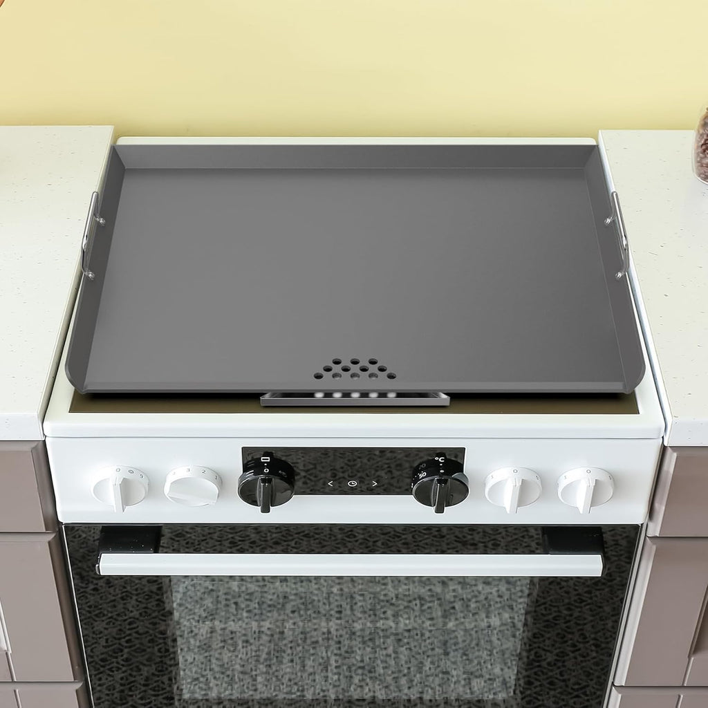 Stanbroil Flat Top Griddle for Standard 30' Ranges with Gas/Radiant Glass Ceramic/Electric Coil Cooktops, Includes 2 Drip Trays and 4 Spacers