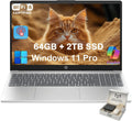 HP 15.6 Touchscreen Laptop Computer for Business & Student, w/Office Lifetime, Intel 13th Gen Core i3(Up to 4.5GHz), HD Touch Display, 64GB RAM, 2TB SSD, AI Copilot, Win 11 Pro, External DVD Drive