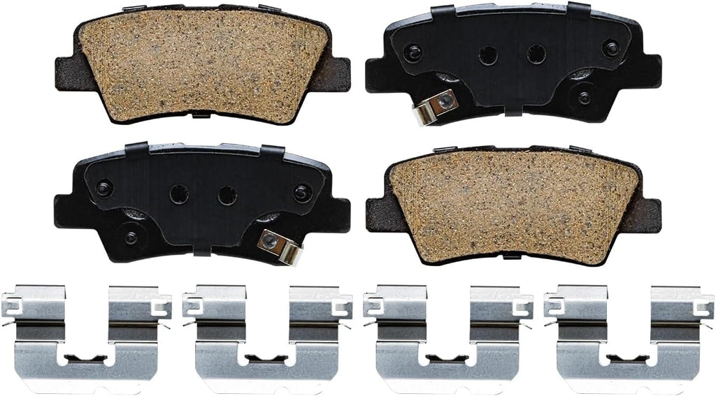Detroit Axle - Rear Brake Kit for 2016-2021 Hyundai Tucson, 2017-2022 Sportage, 11.89' inch Drilled Slotted Disc Brake Rotors Ceramic Brakes Pads 2018 2019 2020 Replacement
