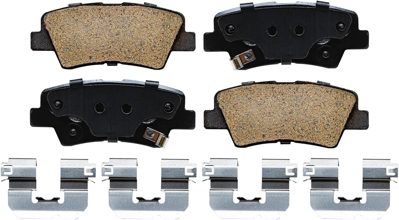 Detroit Axle - Rear Brake Kit for 2016-2021 Hyundai Tucson, 2017-2022 Sportage, 11.89' inch Drilled Slotted Disc Brake Rotors Ceramic Brakes Pads 2018 2019 2020 Replacement