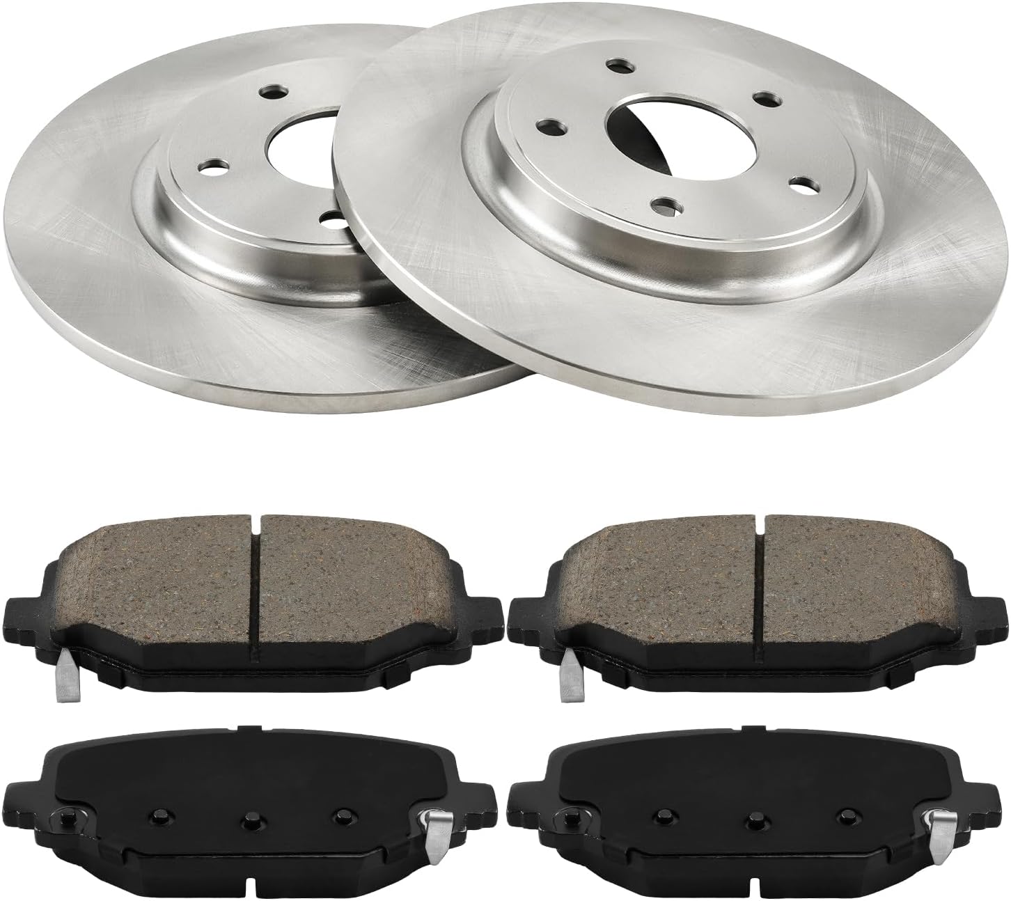 KAX Rear Brake Kit Fits for Grand Caravan/Journey 2012-2020, Town & Country 2012-2016, C/V 2012 2013 2014 2015, Routan 2012, Routan 2014 3.6L, OE Brake Rotors and Ceramic Brake Pads