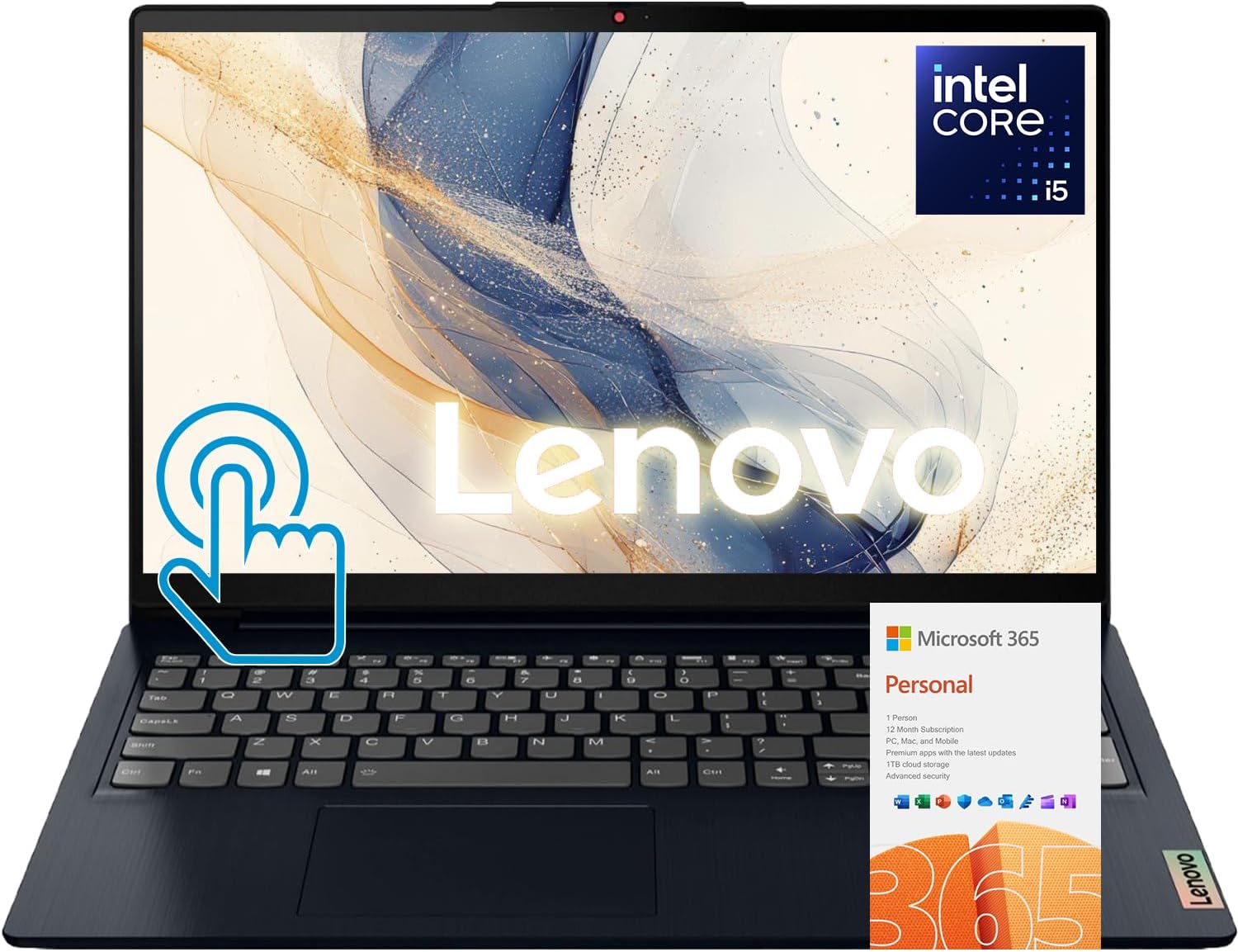 Lenovo New IdeaPad 15.6' Touchscreen Business Laptop with Microsoft Office | 16GB RAM - 1TB SSD | 2025/2026 Edition | Intel Core i5-1335U 10-core Processor(Beats i7-1255U) | Windows 11 Home