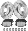 Rear Brake Pads And Rotors Kit Compatible With 2012-2020 Dodge Grand Caravan, Journey, 53069 D1596-8811 Automotive Replacement Brake Kits Anti-rust Oil Drilled And Slotted Rotors 328mm(12.9in)