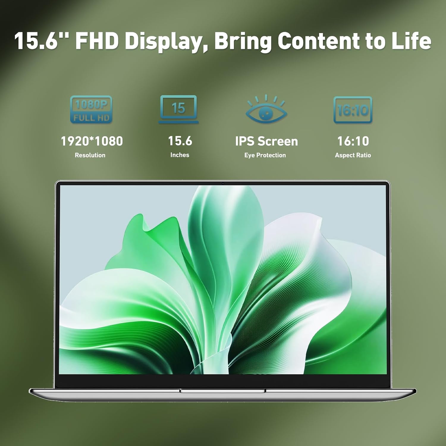 2026 Latest 15.6'' Laptop Compatible with Windows 11, Quad-Core Processor N95(Beat i7-7600U), 8GB RAM 256GB SSD, 1080p FHD Display, Backlit Keyboard, 8000mAh Battery, Mini-HDMI, WiFi5, TF Card Slot