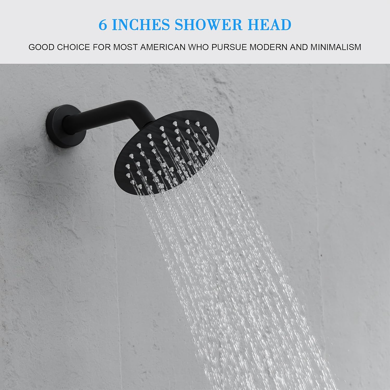 Matte Black Shower Faucet Set, Black Shower System with Rain Shower and Handheld Bathroom Ceiling 12 Inch Shower Set with Brass Valve