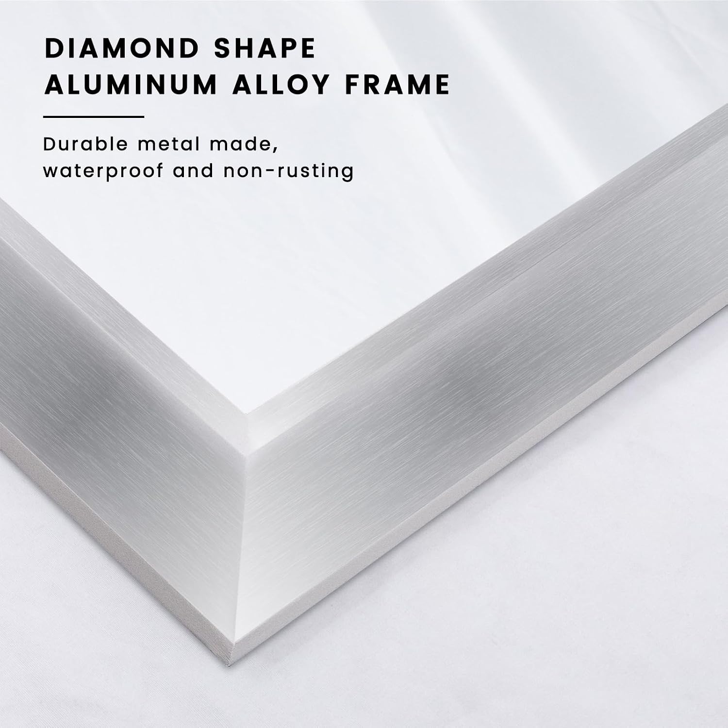 Amorho Bathroom Mirror, 28x32 Inch Silver Thick Metal Framed Wall Mirrors for Over Sink, Brushed Nickel Mirror Perfect for Bedroom, Living Room, Entryway, Rectangle (Horizontal/Vertical).