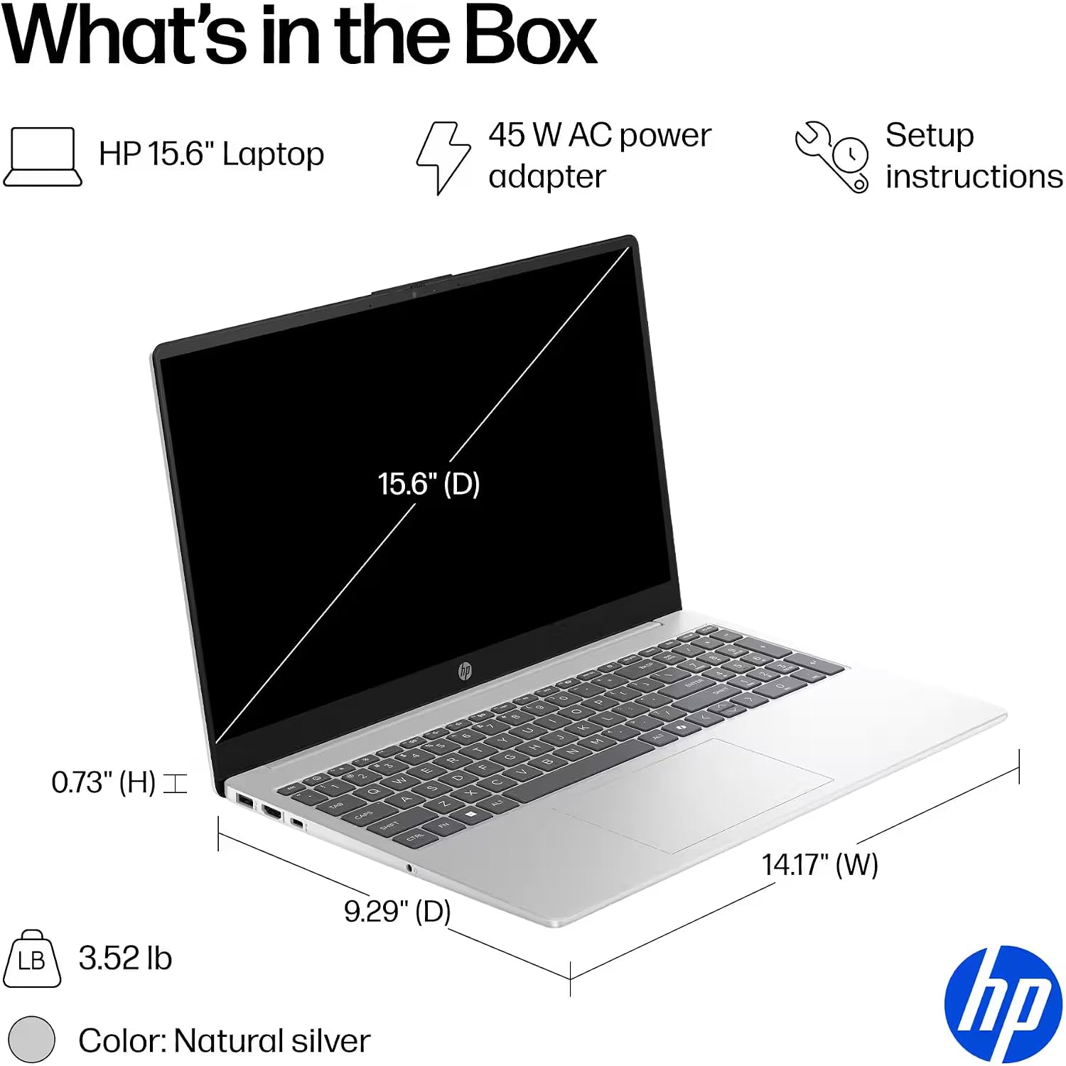 HP 15.6' FHD Laptop, Windows 11 Pro, Free Lifetime MS Office • Copilot AI, Intel 8 Core i3-N305, 32GB RAM, 1TB SSD, for Business, Home, Student, 10-Key Num Pad, 8-in-1 HUB & USB Flash Drive