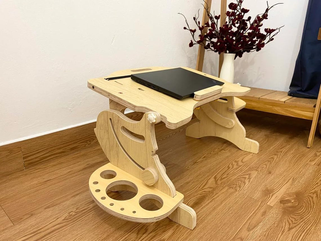 Laptop Desk Designed for Lying Down Sitting Posture, Helping to Relax The Neck & Back, Various Positions: Sitting Lying On Bed, Sofa, Floor