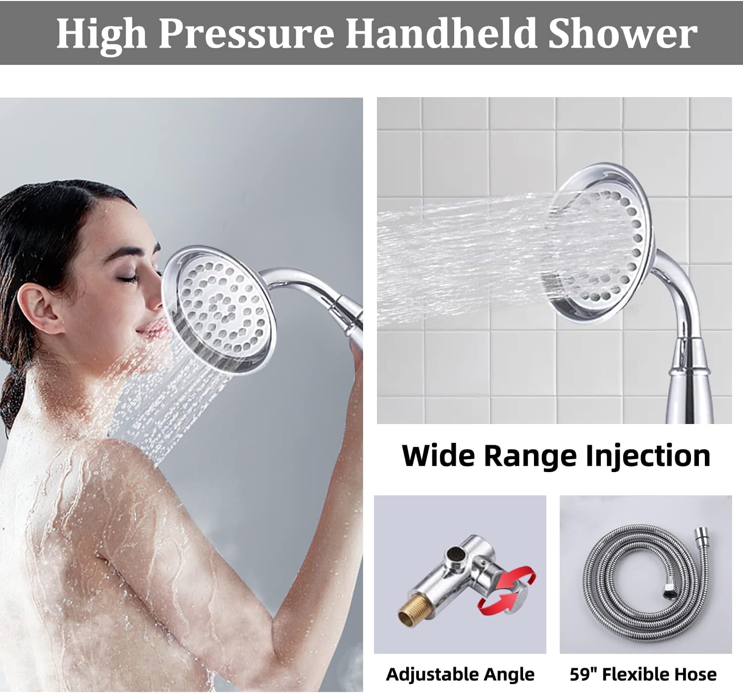 All Metal Thermostatic Shower System with Tub Spout Backnets Wall Mounted Shower Faucet Set for Bathroom with 9 Inch Rain Shower Head and Handheld, Rough-in Valve Body and Trim kit, Polished Chrome