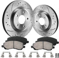 Front Brake Kit, Brake Rotors and Brake Pads Compatible with 2007-2017 Jeep Patriot/Compass, 2011-2023 Mits- Outlander Sport|Automotive Replacement Brake Kit|294mm(11.6in)|Front Rotors