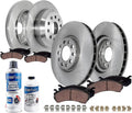 Detroit Axle - Brake Kit for Jeep 2018 2019 2020 2021 2022 2023 Wrangler, Disc Brakes Rotors Ceramic Brake Pads Replacement : 12.99' inch Front and 13.46' inch Rear Rotor